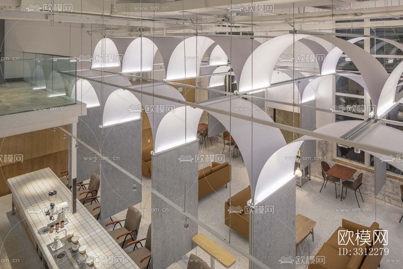 现代咖啡奶茶效果图下载（渲染图8）