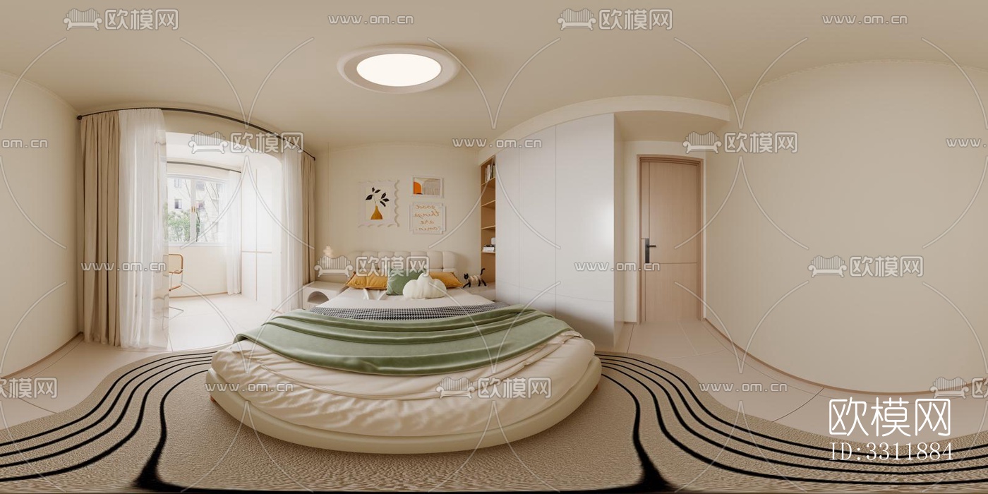 现代客餐厅效果图下载（渲染图5）