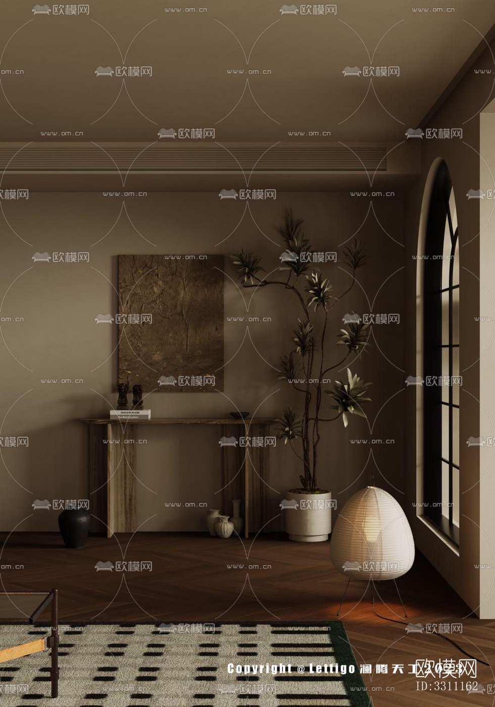 现代客餐厅效果图下载（渲染图9）