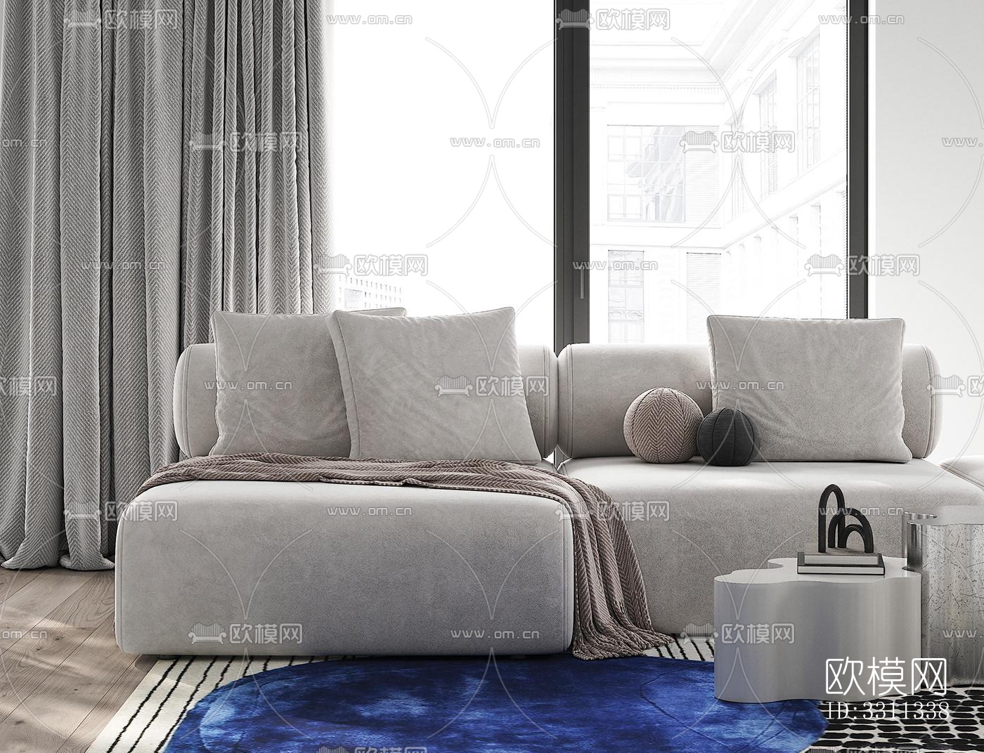 现代客餐厅效果图下载（渲染图6）