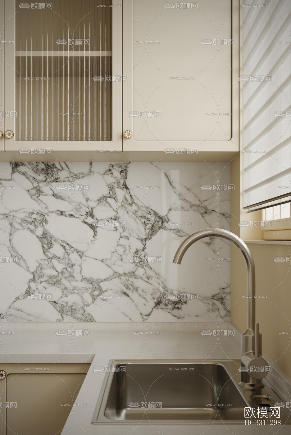 现代客餐厅效果图下载（渲染图6）