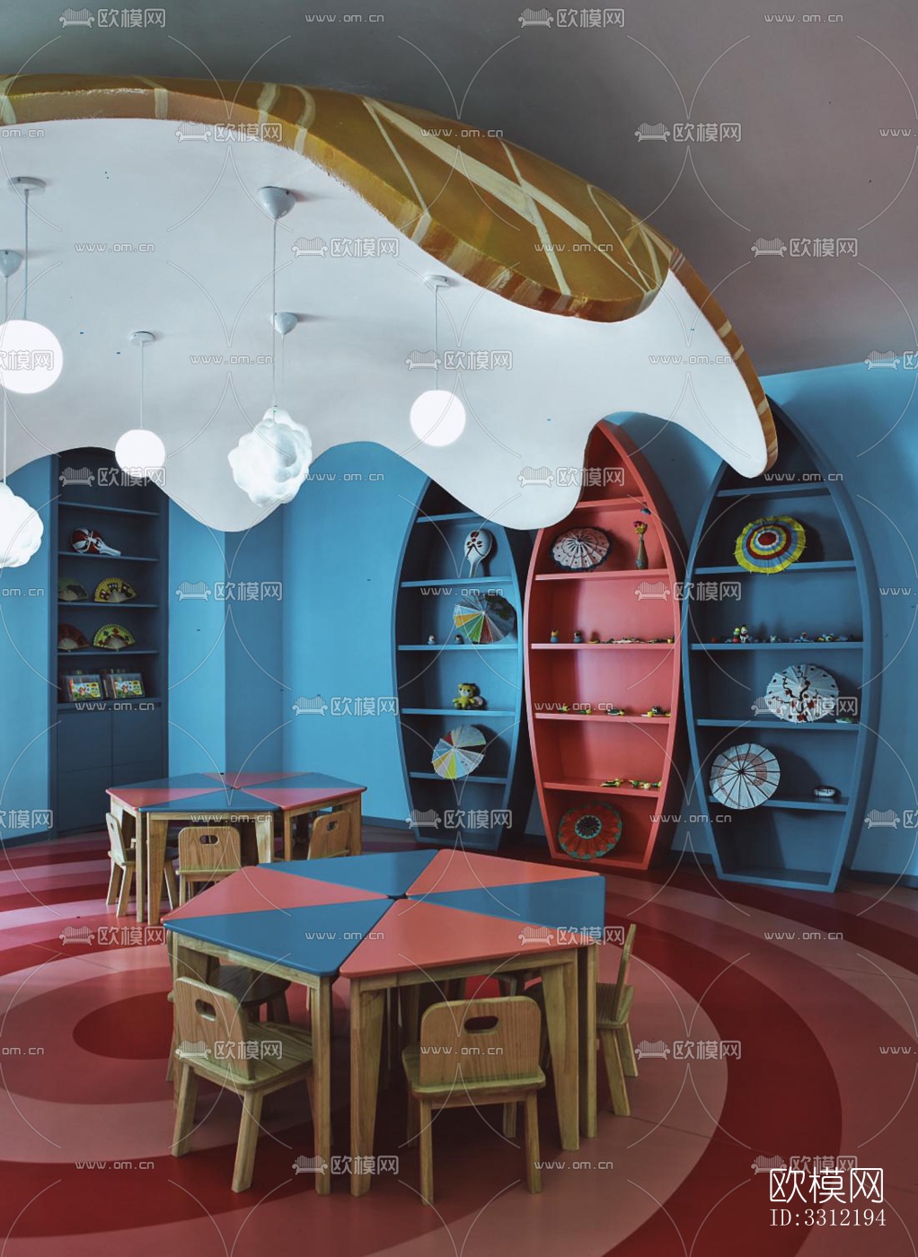 现代幼儿园效果图下载（渲染图10）