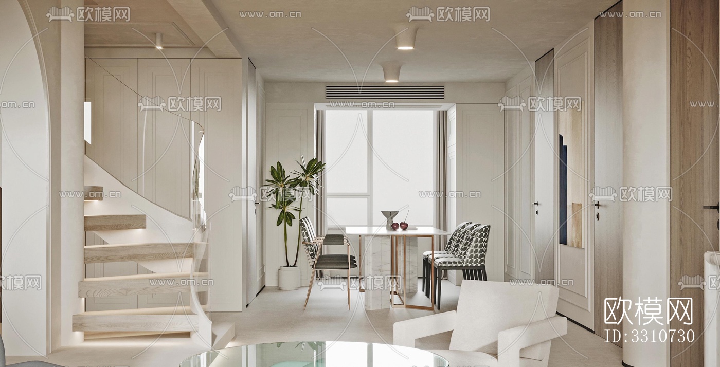 侘寂别墅效果图下载（渲染图9）