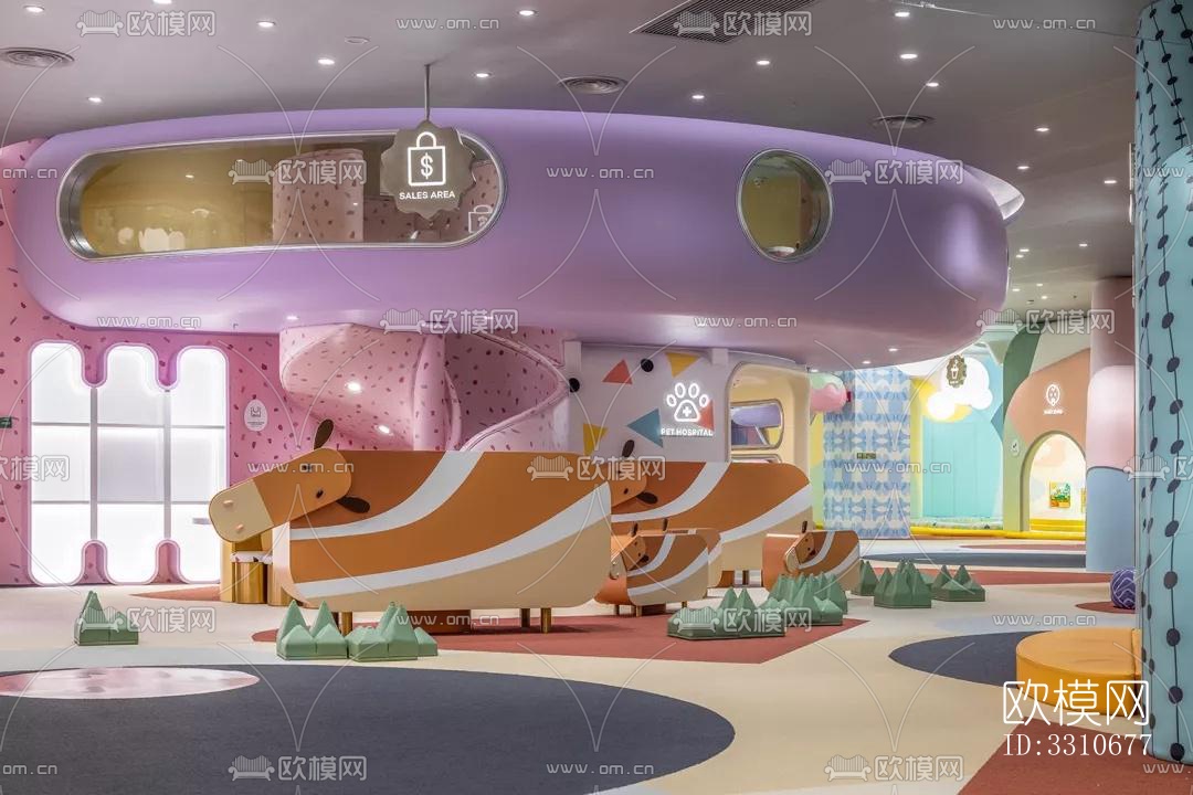 现代儿童游乐效果图下载（渲染图5）