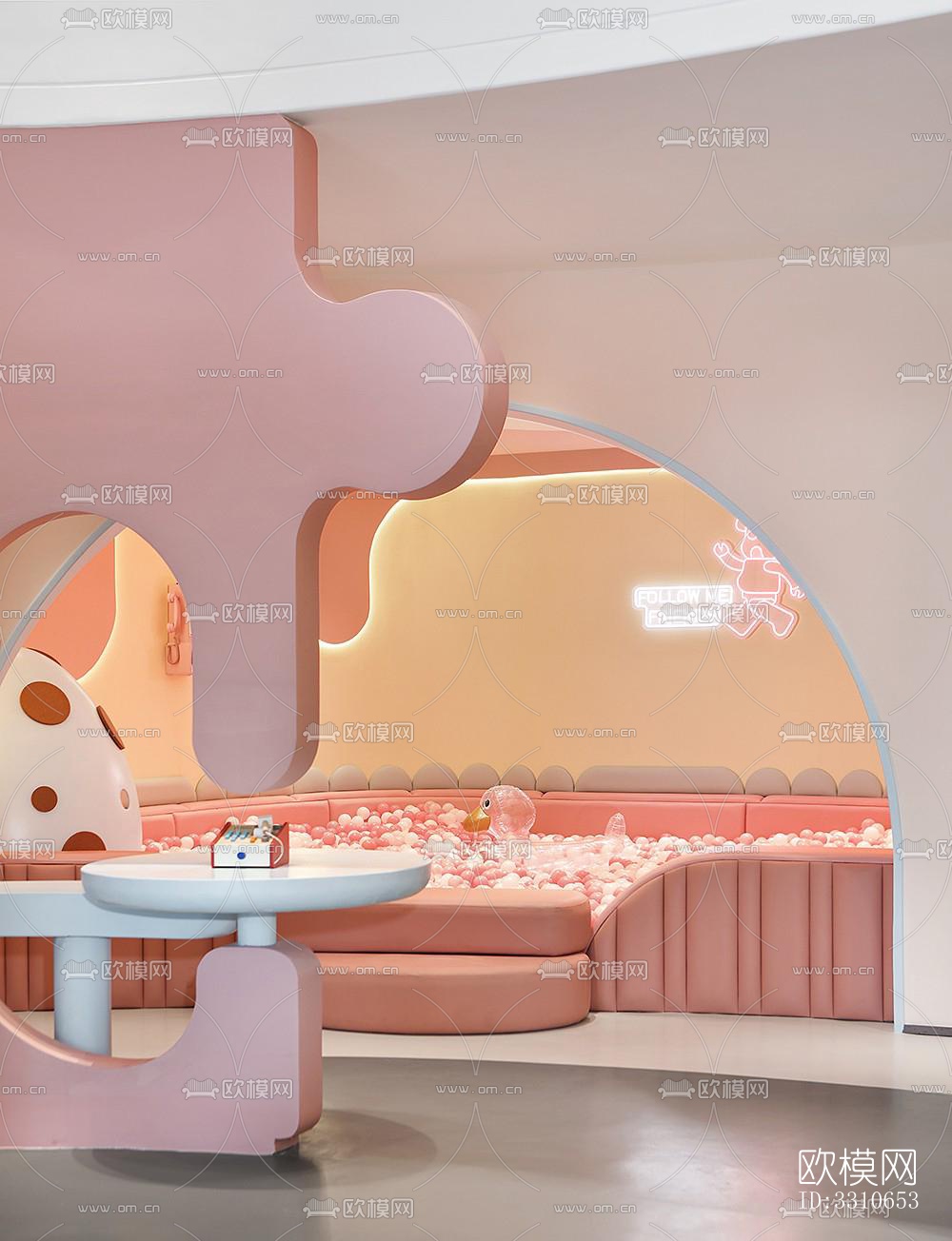 现代儿童游乐效果图下载（渲染图17）