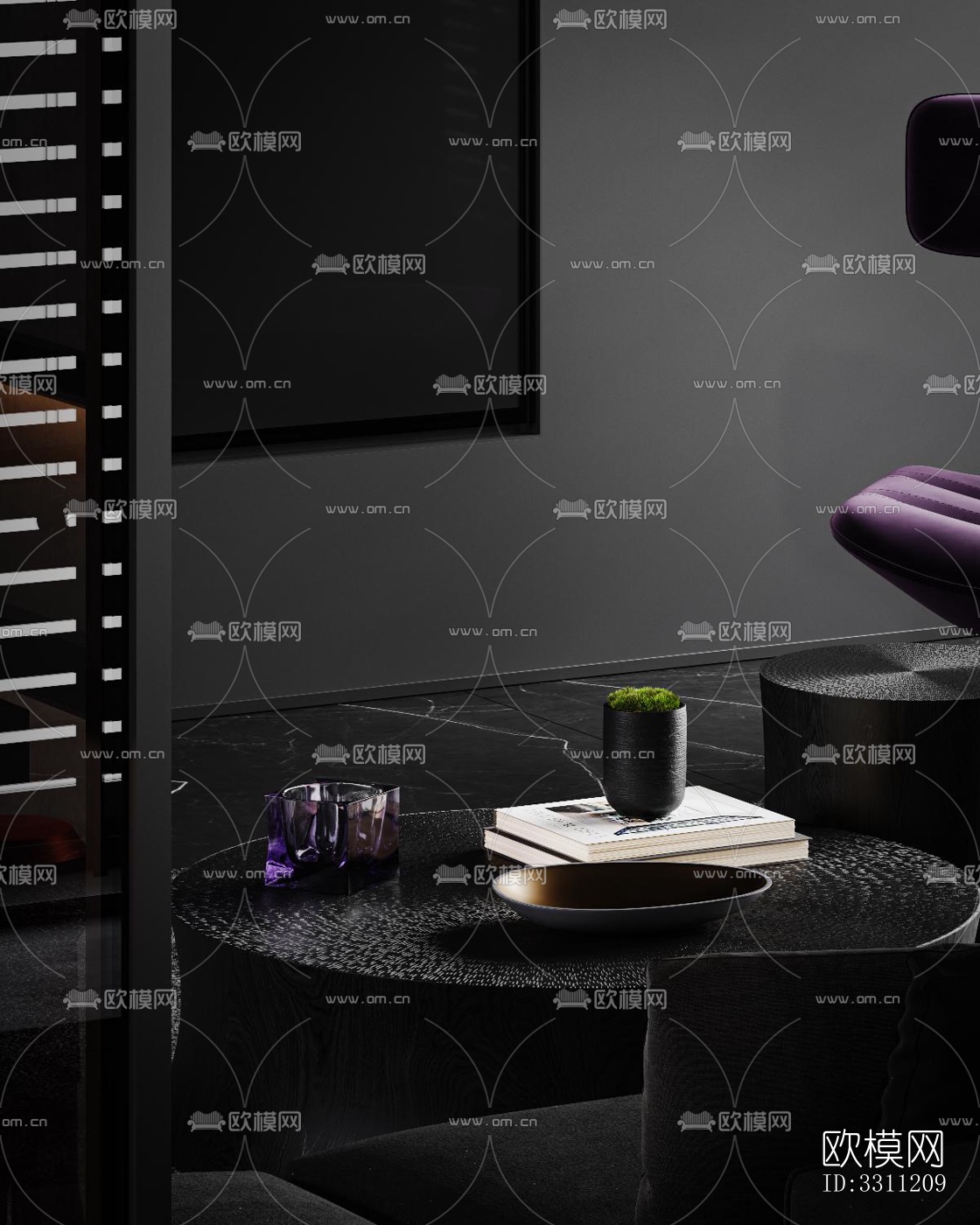 现代客餐厅效果图下载（渲染图6）