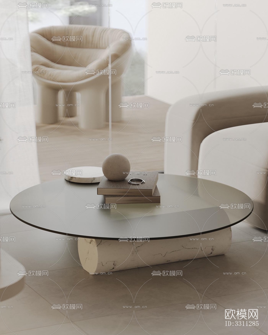 现代客餐厅效果图下载（渲染图6）