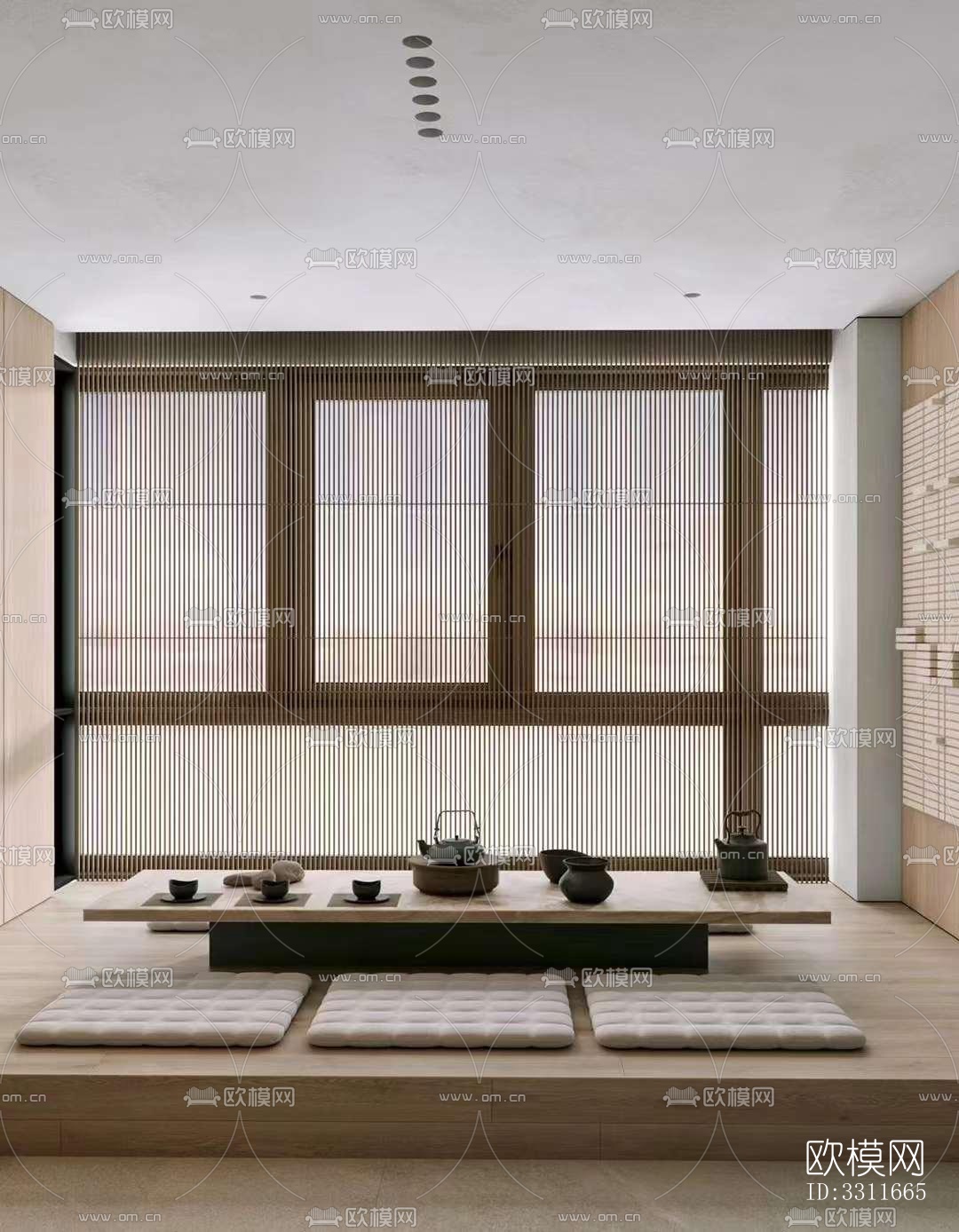 现代客餐厅效果图下载（渲染图3）