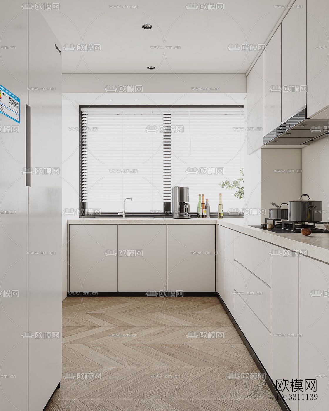 现代客餐厅效果图下载（渲染图7）