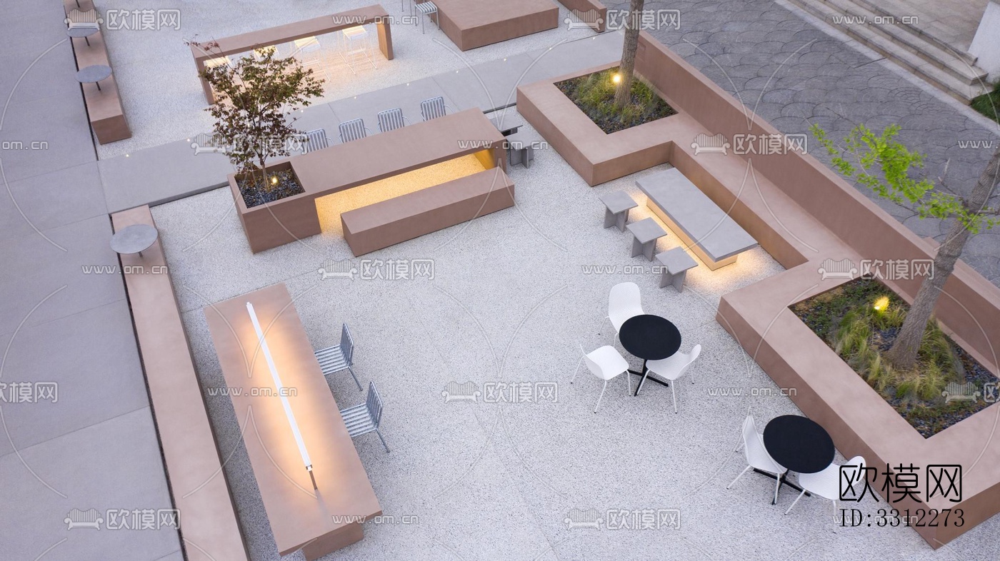 现代咖啡奶茶效果图下载（渲染图1）