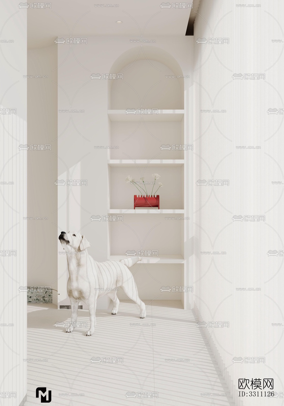 现代客餐厅效果图下载（渲染图3）