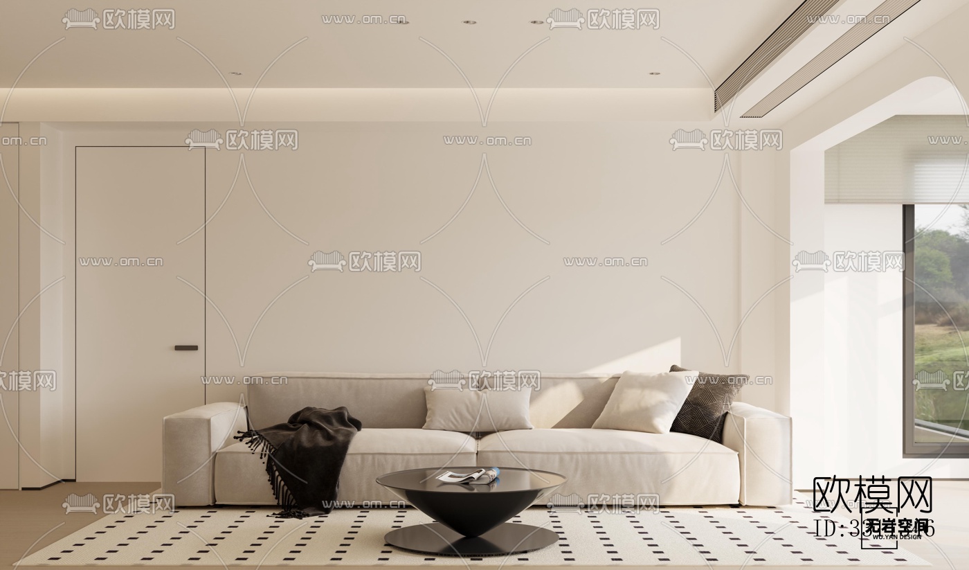 现代客餐厅效果图下载（渲染图1）