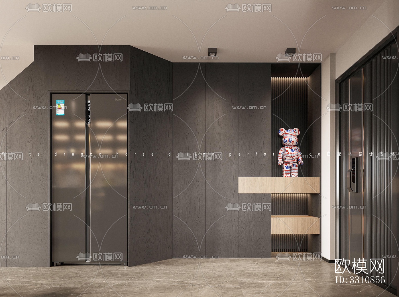 现代客餐厅效果图下载（渲染图6）