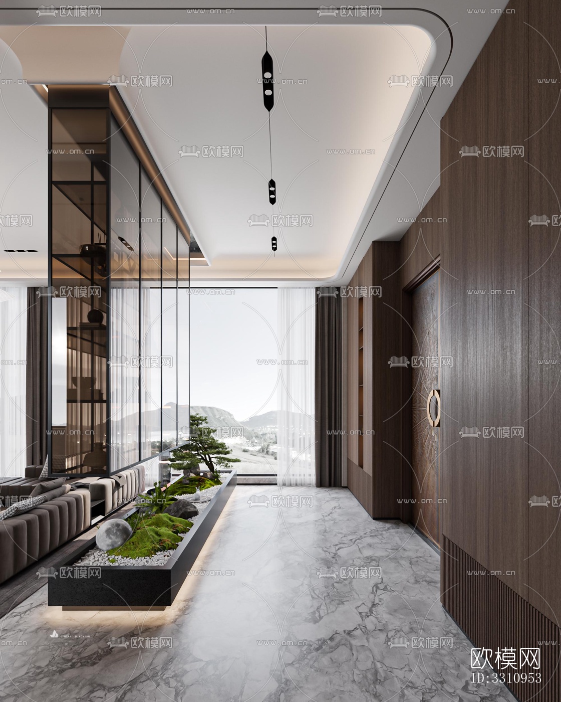 现代客餐厅效果图下载（渲染图6）