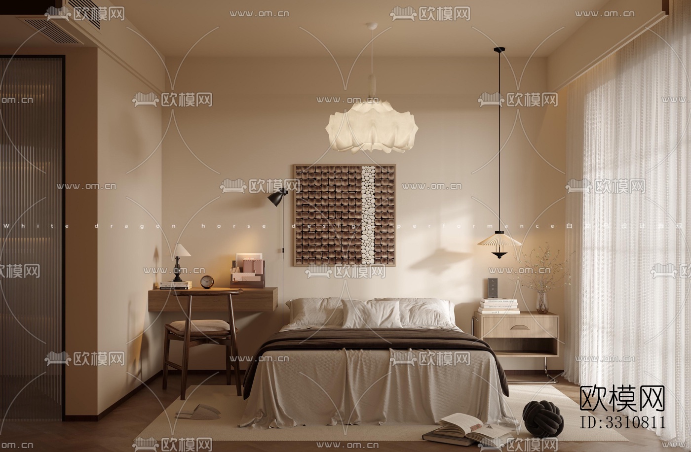 现代客餐厅效果图下载（渲染图7）