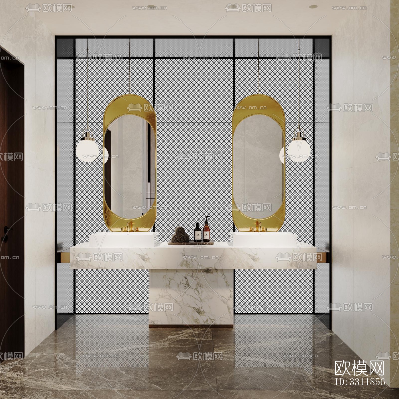 现代客餐厅效果图下载（渲染图8）