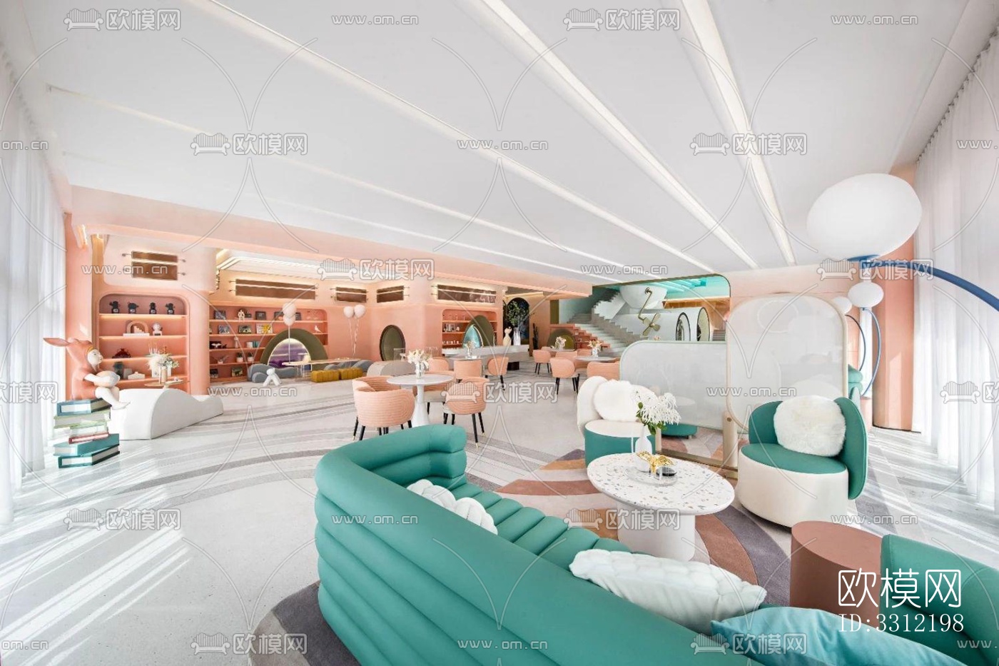 现代幼儿园效果图下载（渲染图4）