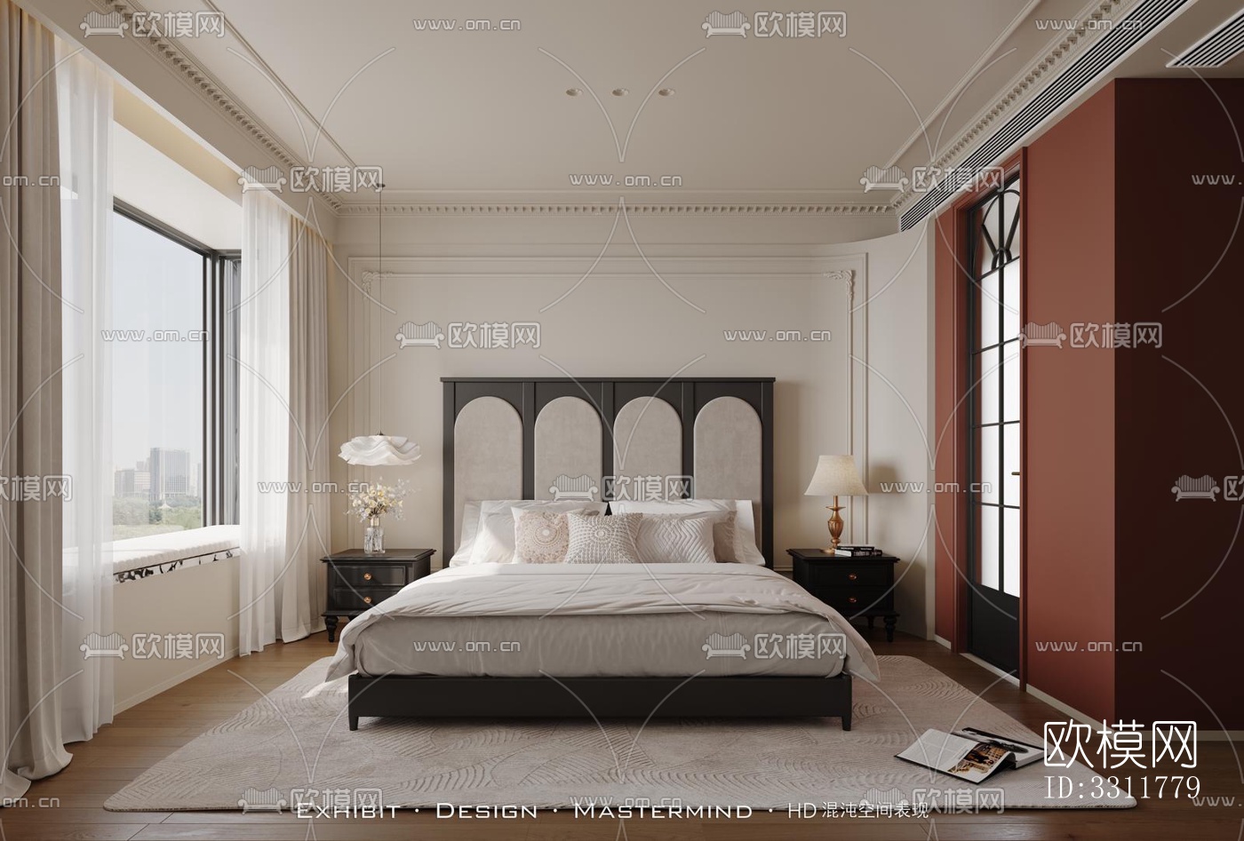 现代客餐厅效果图下载（渲染图6）