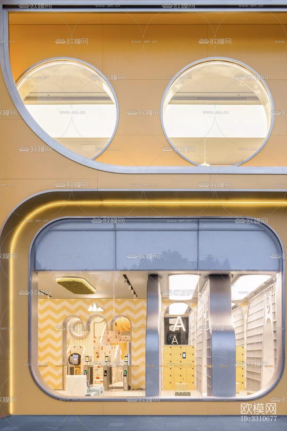 现代儿童游乐效果图下载（渲染图1）