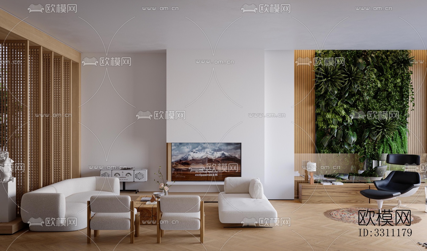 现代客餐厅效果图下载（渲染图3）