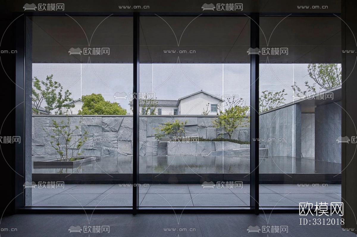 现代阳台花园效果图下载（渲染图4）