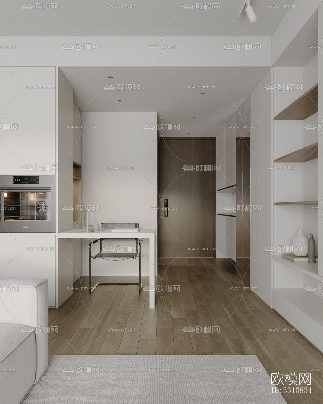 现代客餐厅效果图下载（渲染图5）