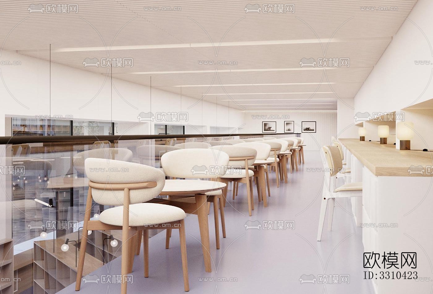 现代图书馆效果图下载（渲染图3）