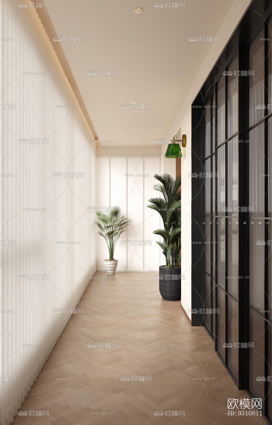 现代客餐厅效果图下载（渲染图4）