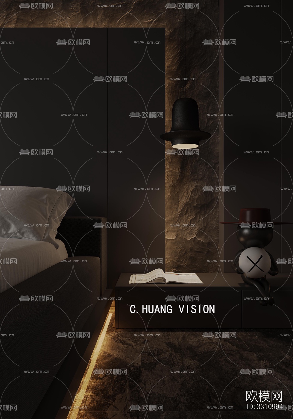 现代客餐厅效果图下载（渲染图11）