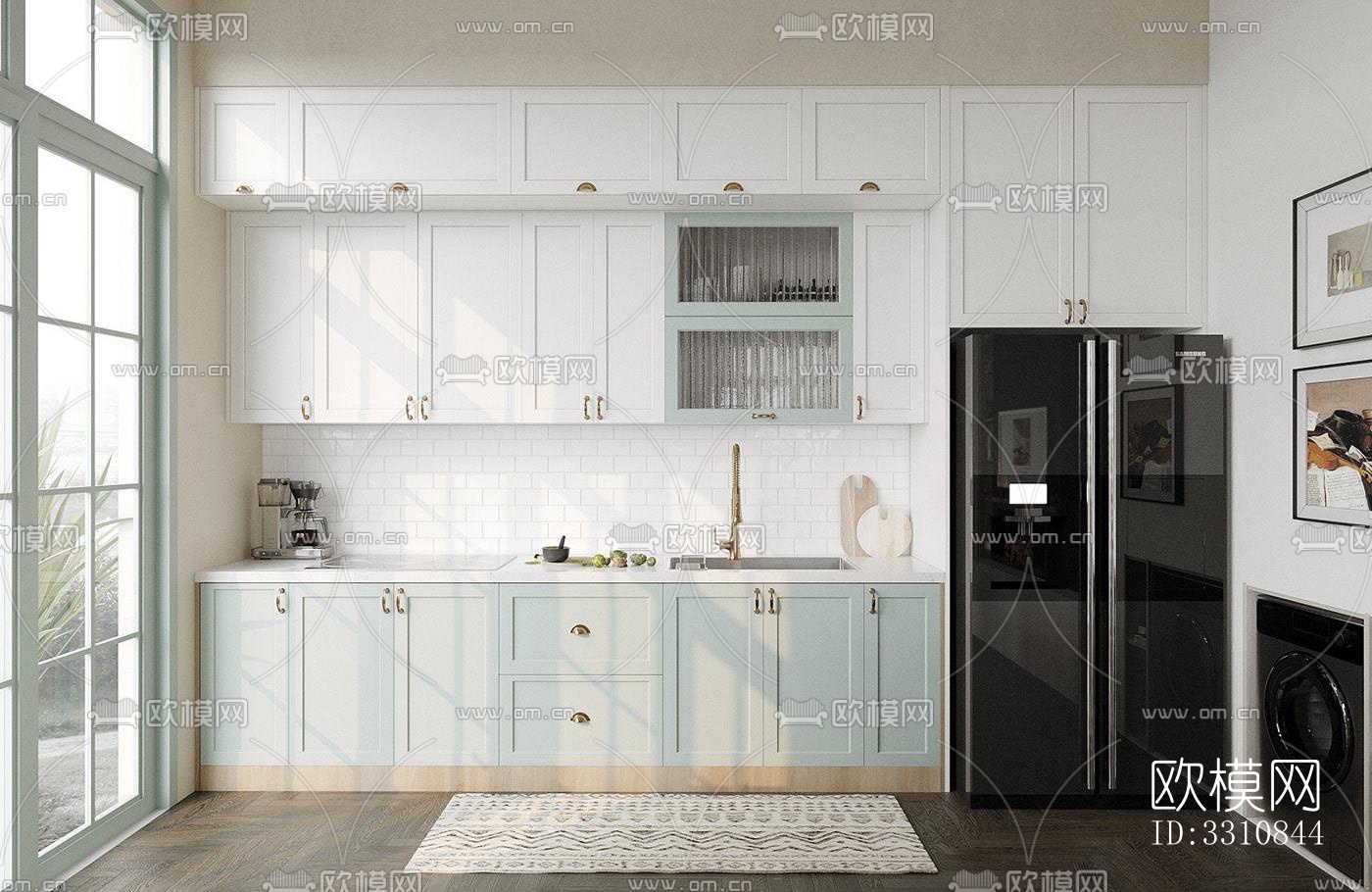 现代客餐厅效果图下载（渲染图3）