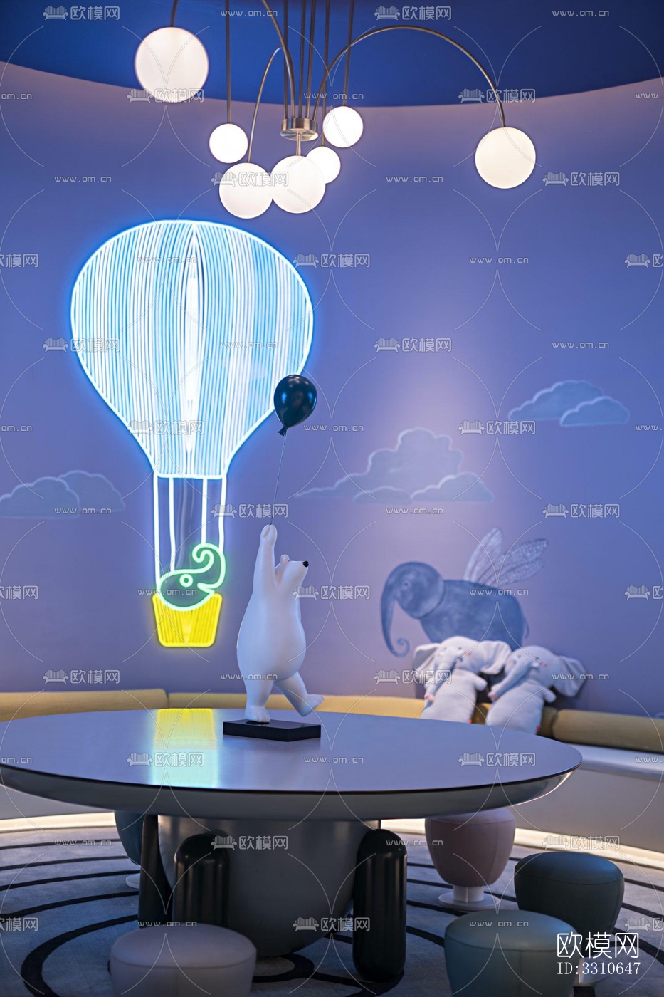 现代儿童游乐效果图下载（渲染图16）