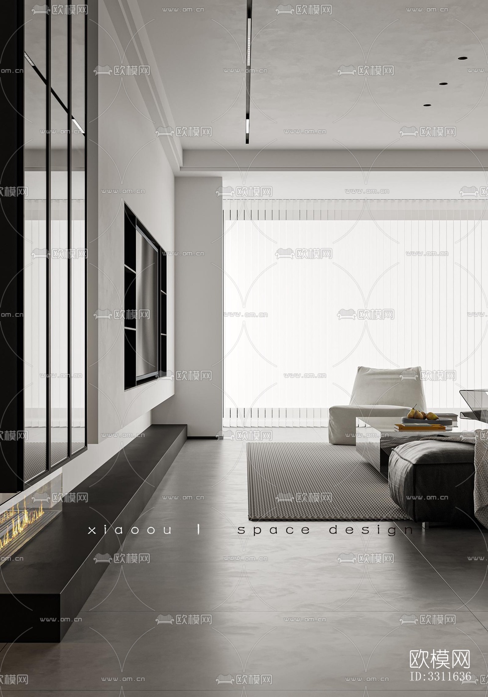 现代客餐厅效果图下载（渲染图4）