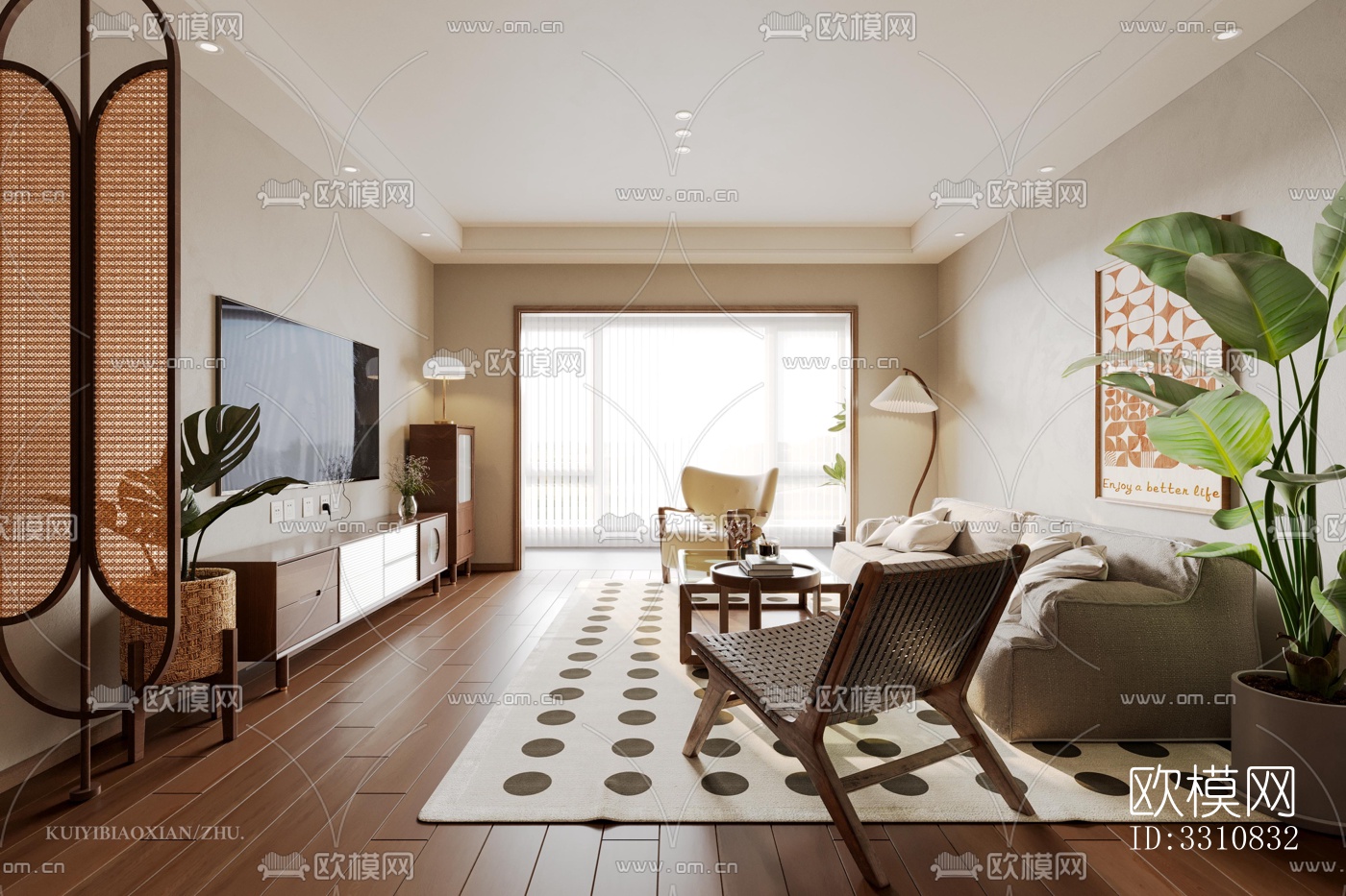 现代客餐厅效果图下载（渲染图11）