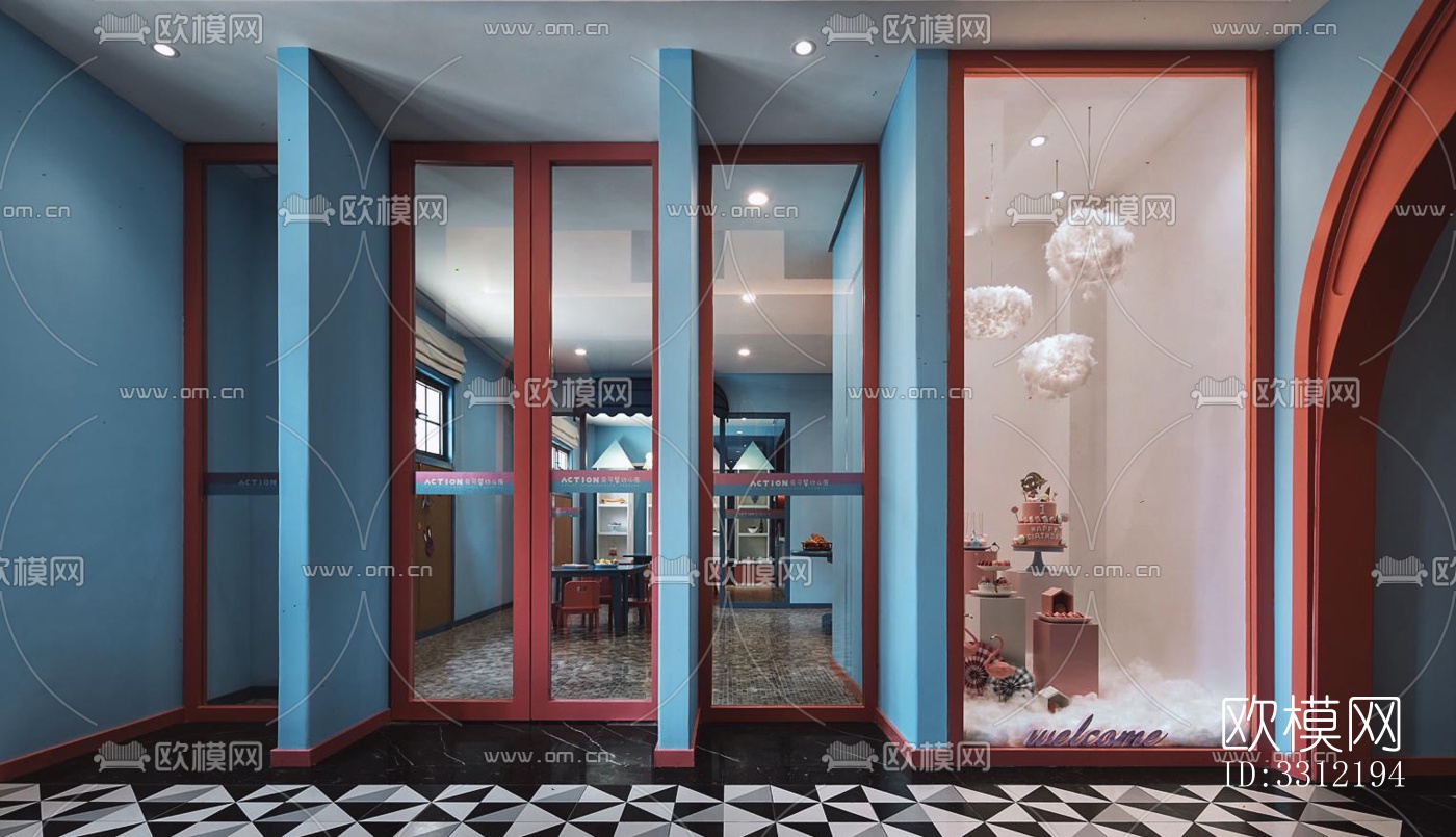 现代幼儿园效果图下载（渲染图11）