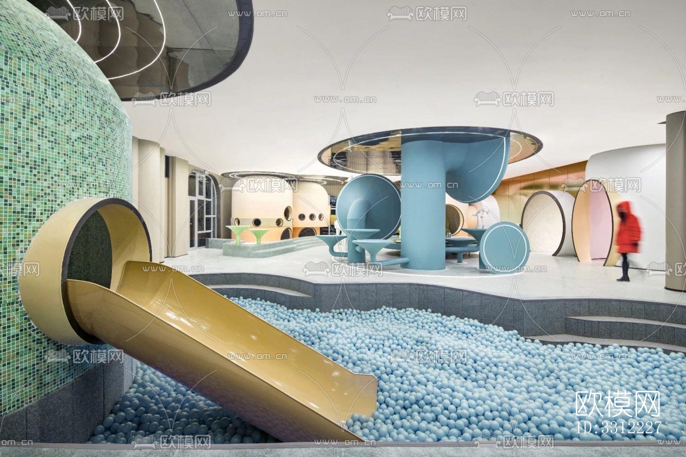 现代幼儿园效果图下载（渲染图11）