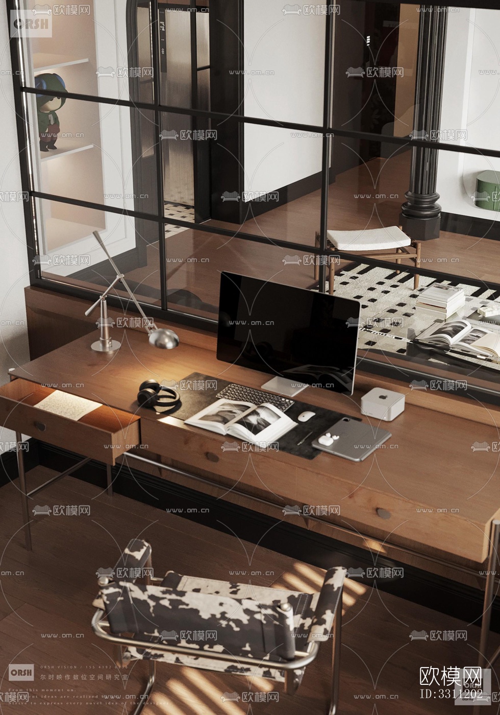 现代客餐厅效果图下载（渲染图5）