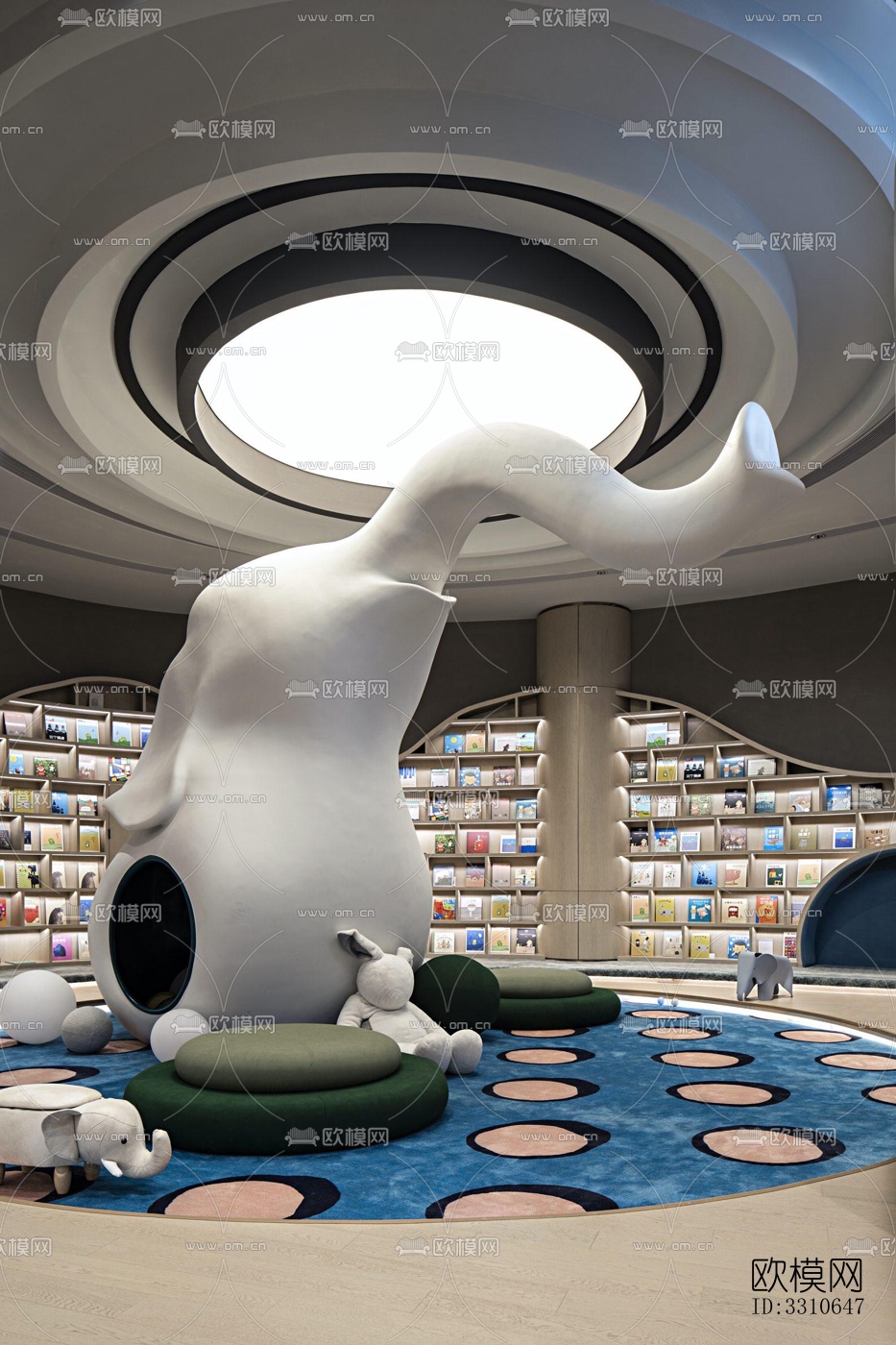 现代儿童游乐效果图下载（渲染图6）