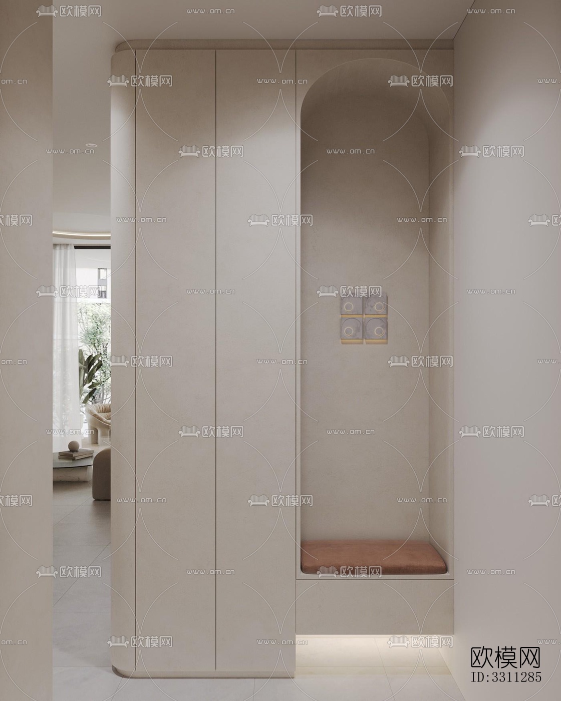 现代客餐厅效果图下载（渲染图3）