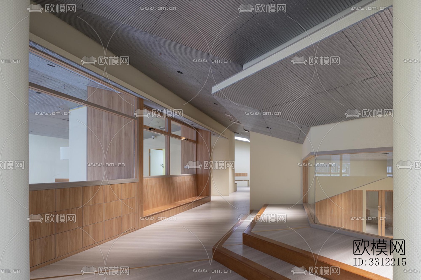 现代幼儿园效果图下载（渲染图1）