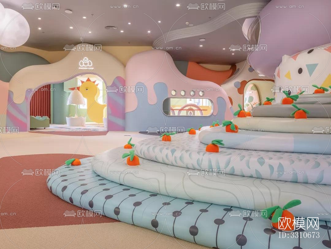 现代儿童游乐效果图下载（渲染图6）