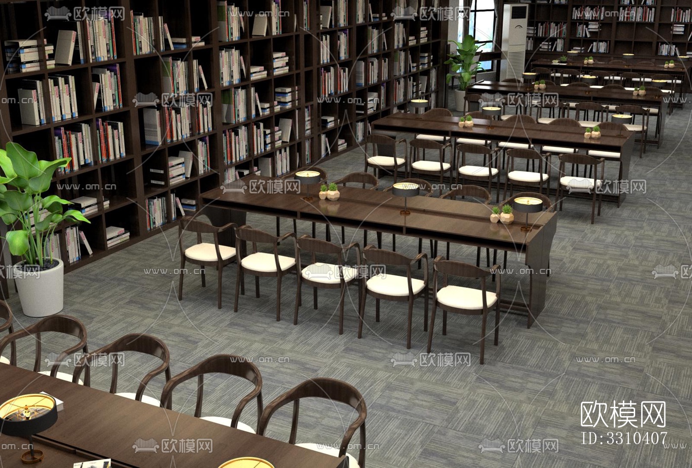 中式图书馆效果图下载（渲染图4）