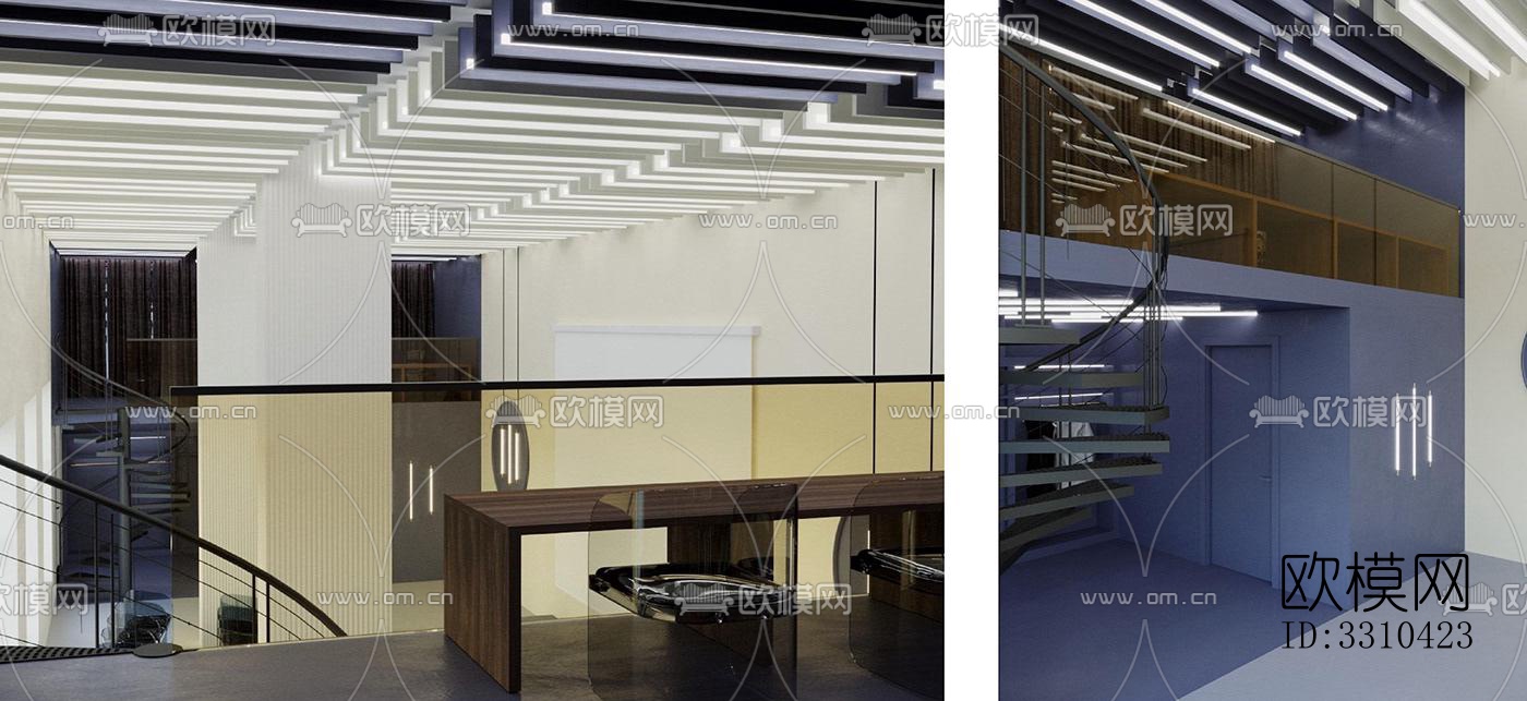 现代图书馆效果图下载（渲染图6）