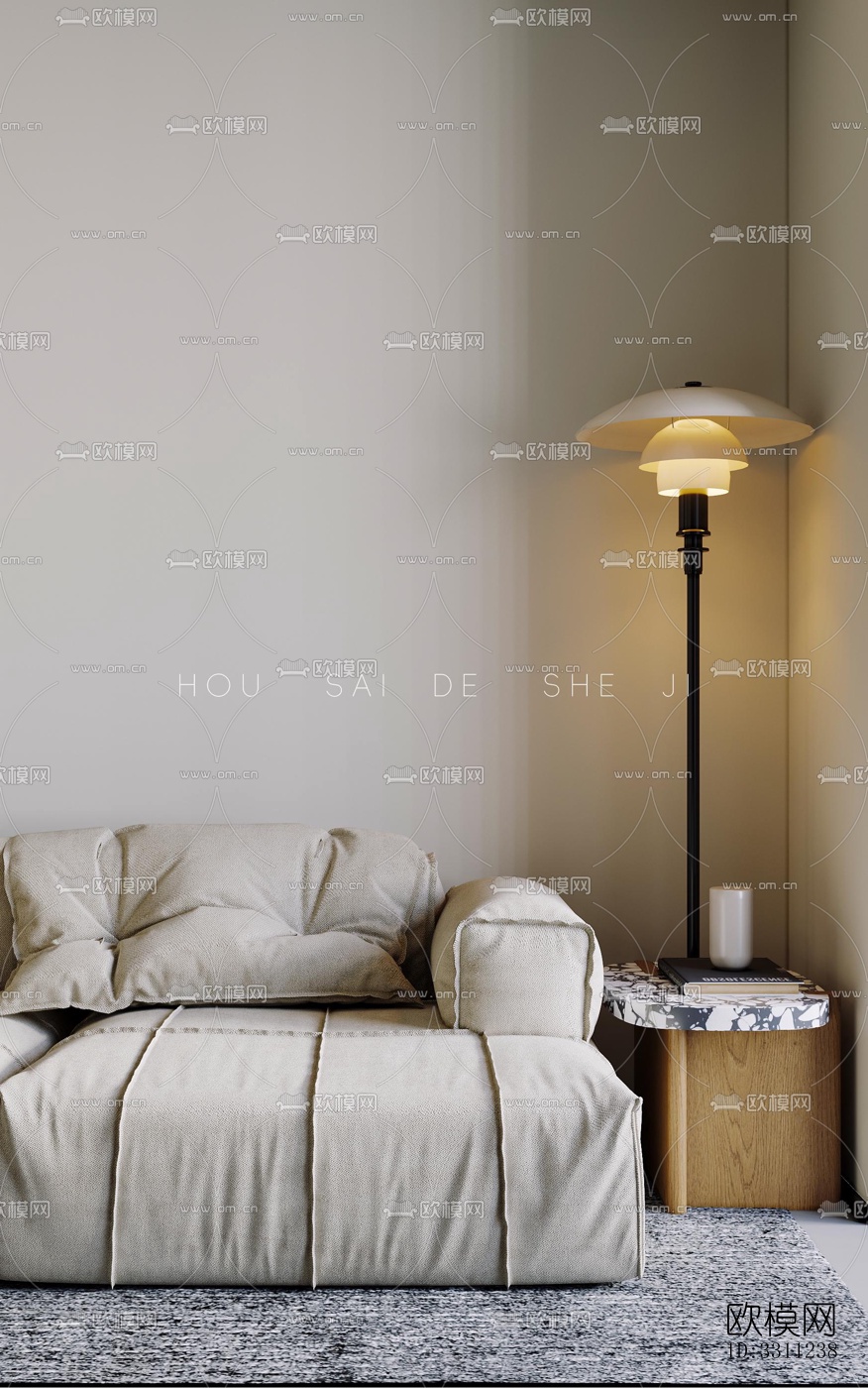 现代客餐厅效果图下载（渲染图7）