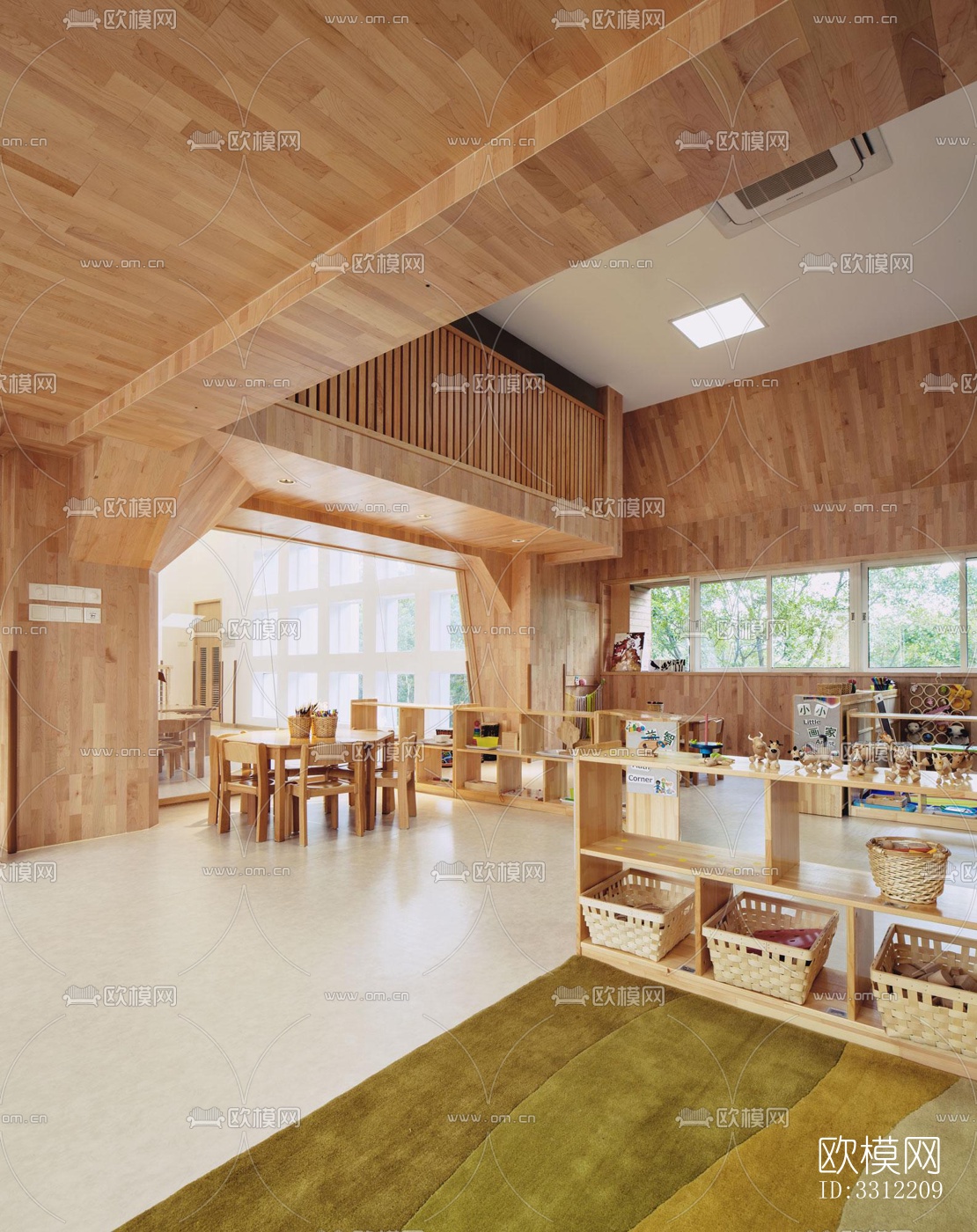 现代幼儿园效果图下载（渲染图11）