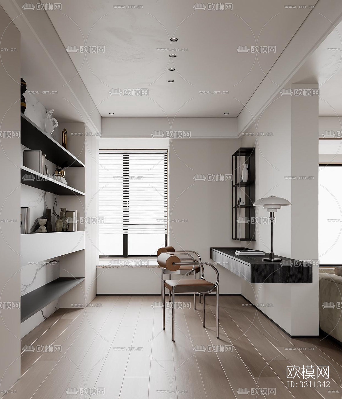 现代客餐厅效果图下载（渲染图3）