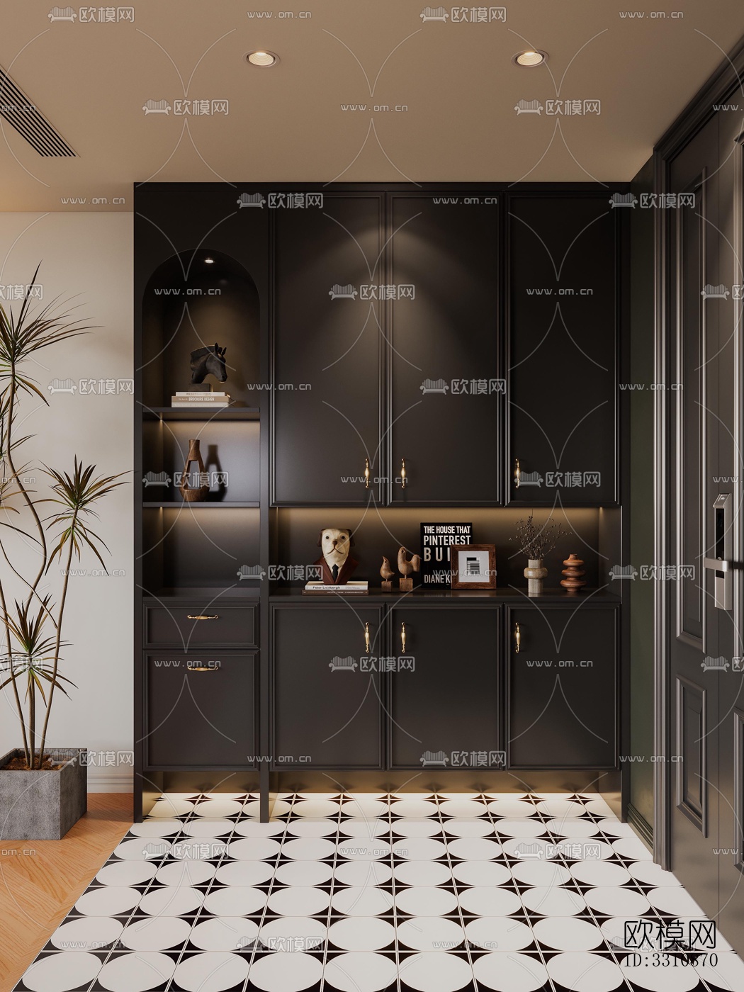 现代客餐厅效果图下载（渲染图8）