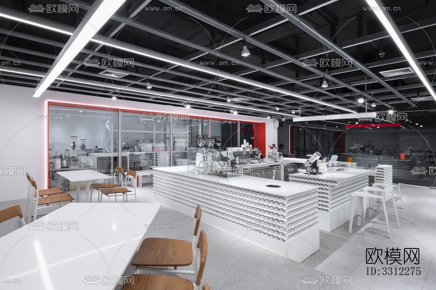 现代咖啡奶茶效果图下载（渲染图17）