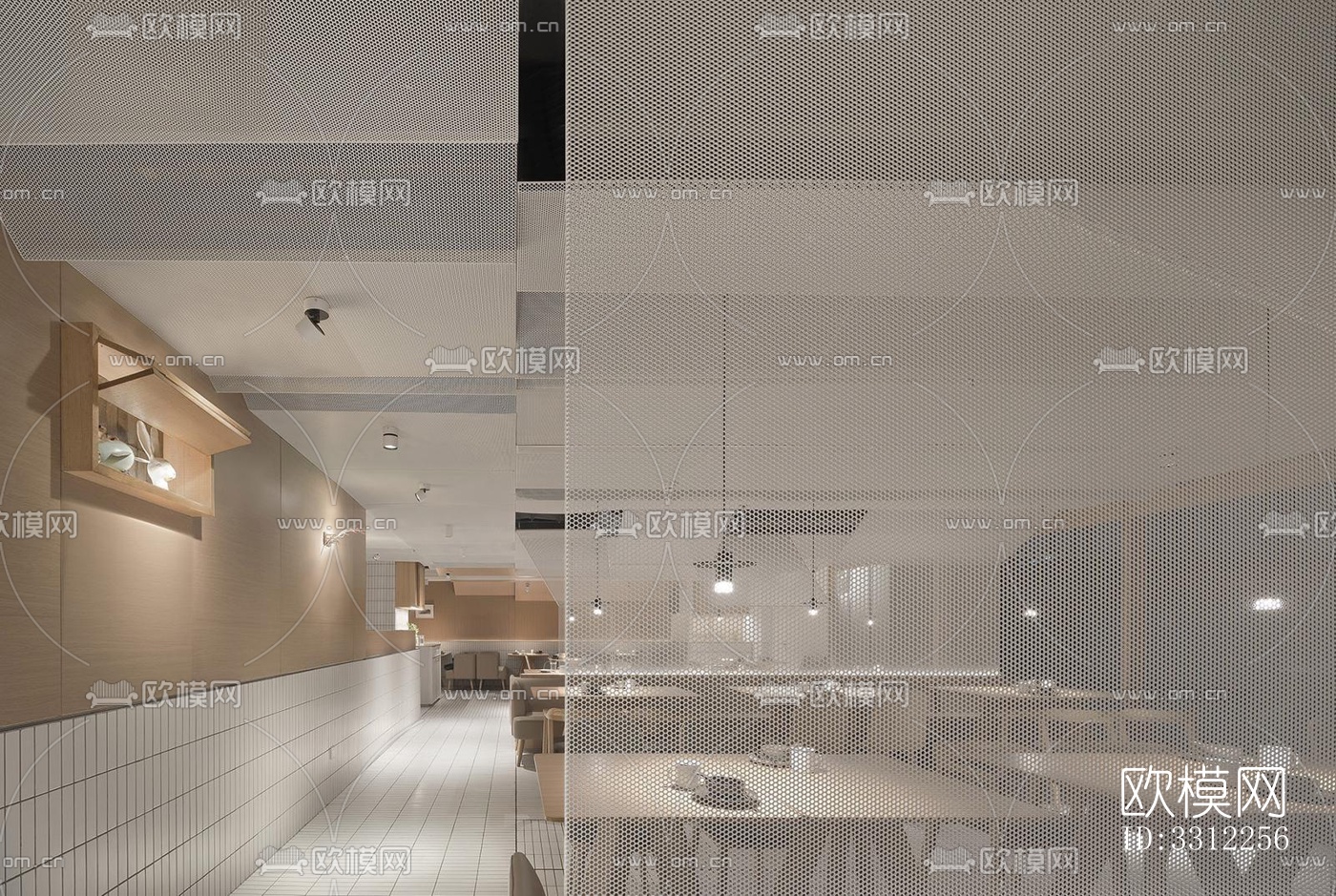 现代中餐厅效果图下载（渲染图9）