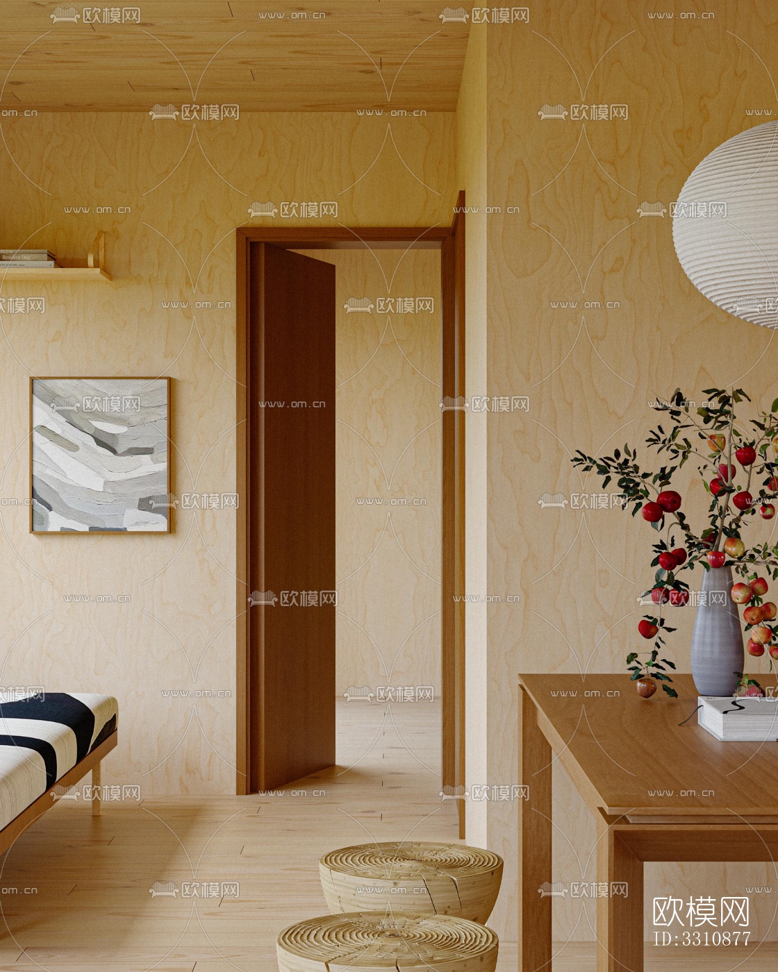 现代客餐厅效果图下载（渲染图13）