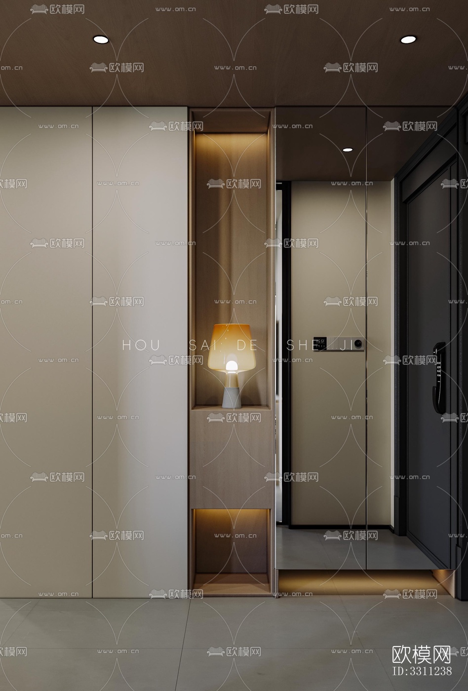 现代客餐厅效果图下载（渲染图1）